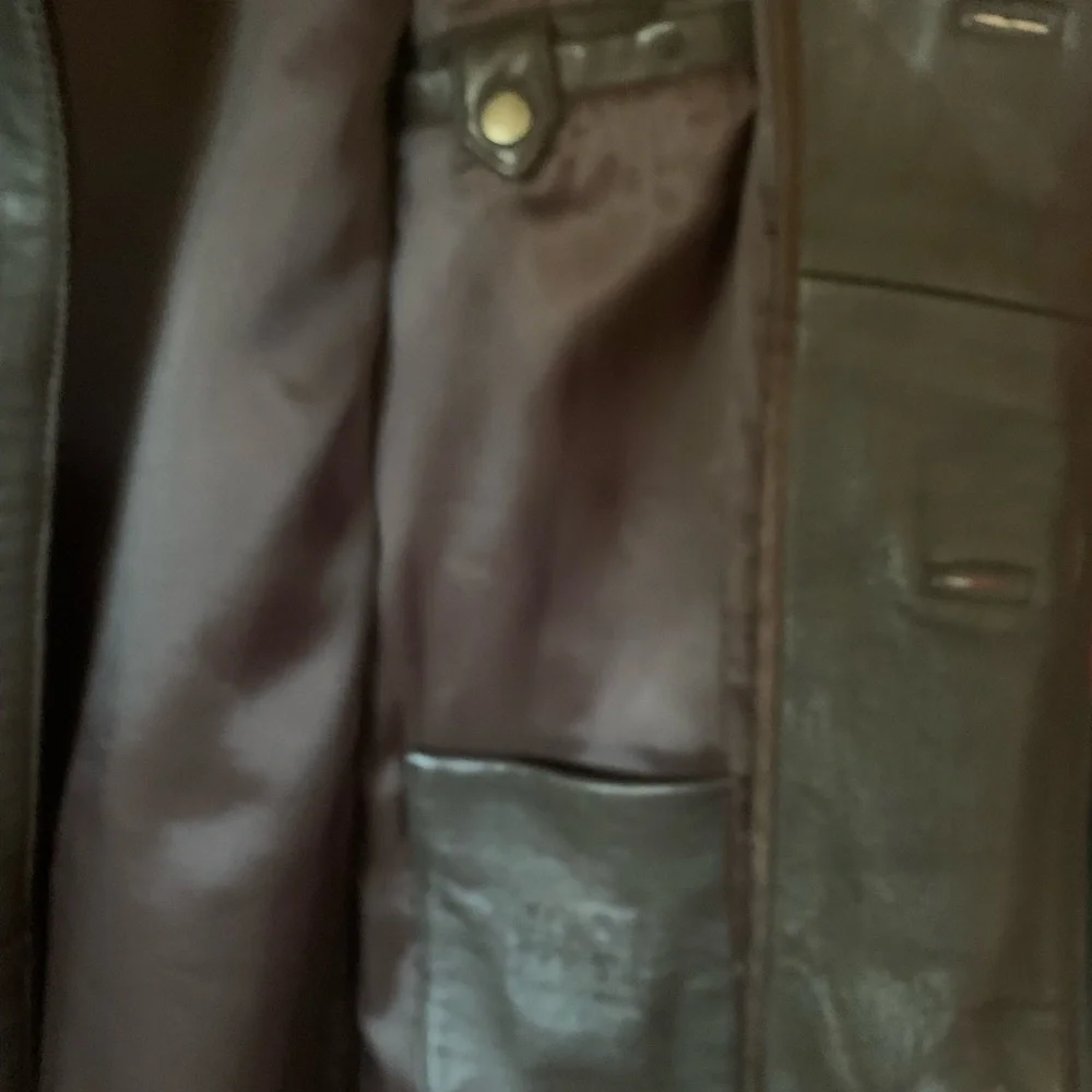 Jos A.Bank Brown Lambskin Leather Blazer - Picture 2 of 10